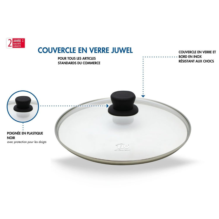 Poêle 32 cm céramique sans PFAS et son couvercle Elo