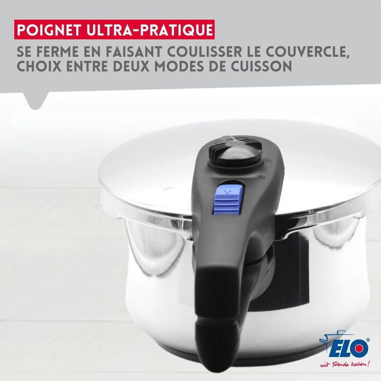 Lot de 3 poêles inox de 24 cm 28 cm et 32 cm Elo Profi Therm