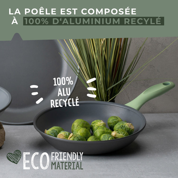 Poêle à frire et couvercle de cuisson de 20 cm de diamètre Fackelmann Ecolution