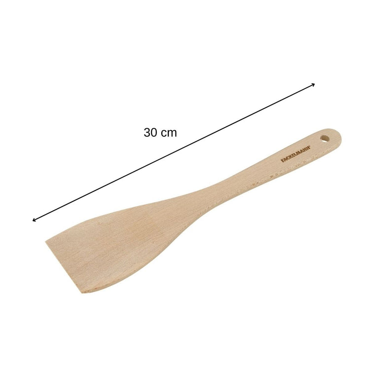 Lot de 3 ustensiles de cuisine en bois dont 2 spatules et une cuillère Fackelmann Nature