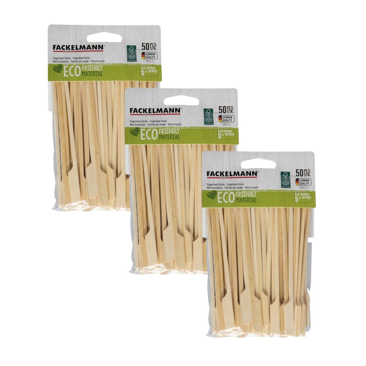 Lot de 150 pics à brochettes en bois 25 cm Fackelmann