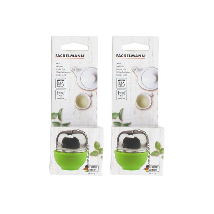 Lot de 2 boules à thé en acier inoxydable avec support Fackelmann Petit Déjeuner