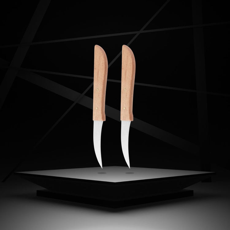 Lot de 2 couteaux de cuisine éplucheur manche en bois Nirosta