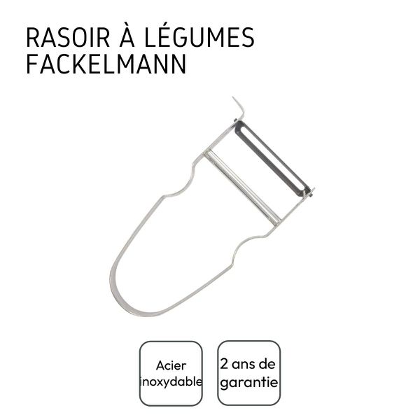 Duo Eplucheur à légumes pendule 19 cm et rasoir à légumes Castor inox 11 cm Fackelmann