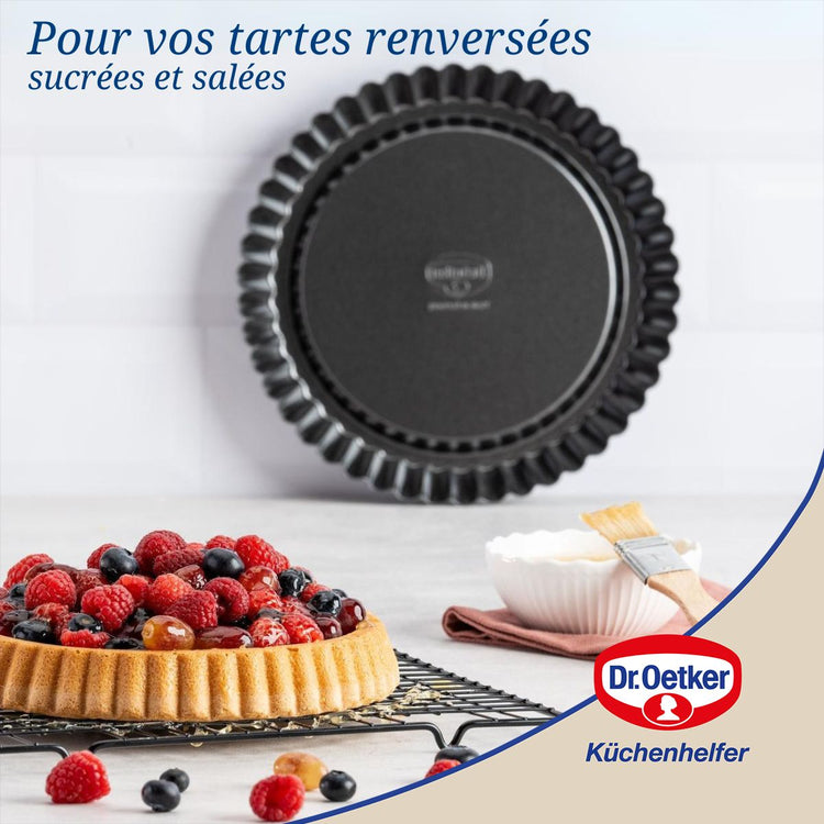 Set de 2 moules à tarte renversée 22 cm et 28 cm Dr Oetker tradition