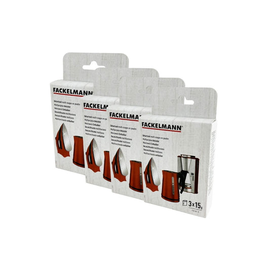 Lot de 4 x 3 Sachets détartrants pour appareils électroménagers Fackelmann
