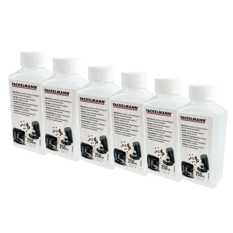 Ensemble de 6 Détartrants liquide pour machine à expresso et multi boisson 25 cl Fackelmann Petit Déjeuner