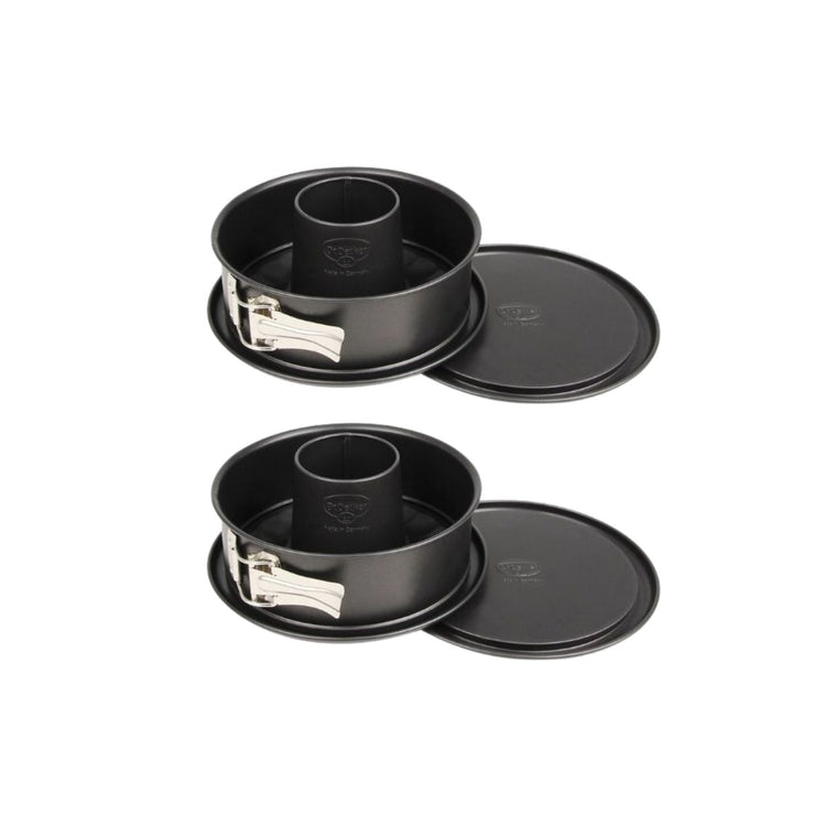 Ensemble de 2 Moules à manqué et à savarin à charnière acier 18 cm Dr. Oetker Tradition