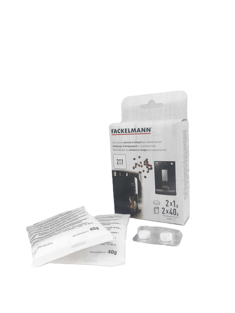 Pack entretien détartrant et nettoyage pour machine à expresso Fackelmann Petit Déjeuner