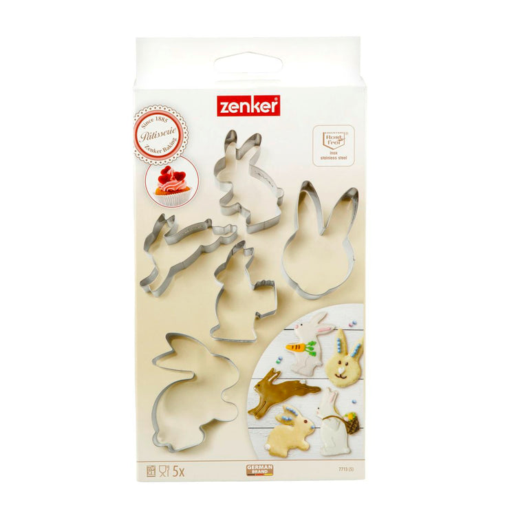 Set de 5 emporte-pièces "lapin de pâques" Zenker