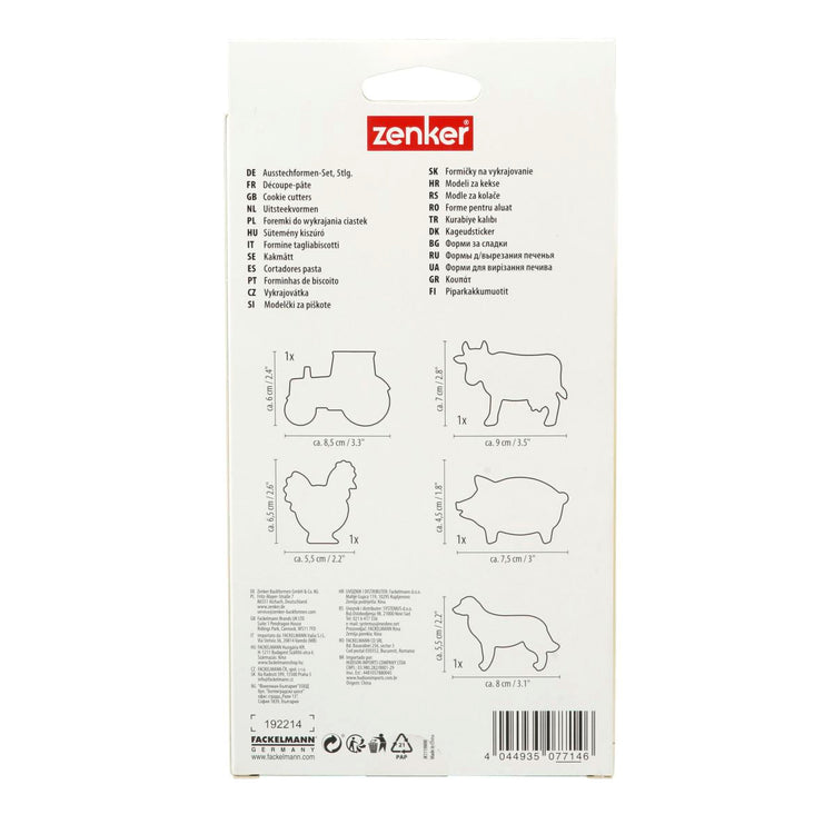 Ensemble d'emporte-pièces ferme, 9,9x5,7x2,5 cm