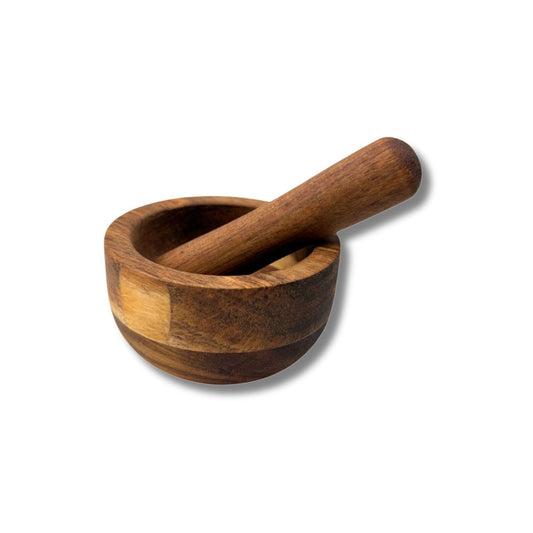 Mortier avec pilon 9 cm en Bois d'Acacia Fackelmann