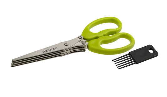 Ciseaux pour herbes aromatiques avec brosse de nettoyage Fackelmann Basic