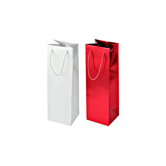 Lot de 2 pochettes cadeau pour bouteille de vin ou de champagne Fackelmann