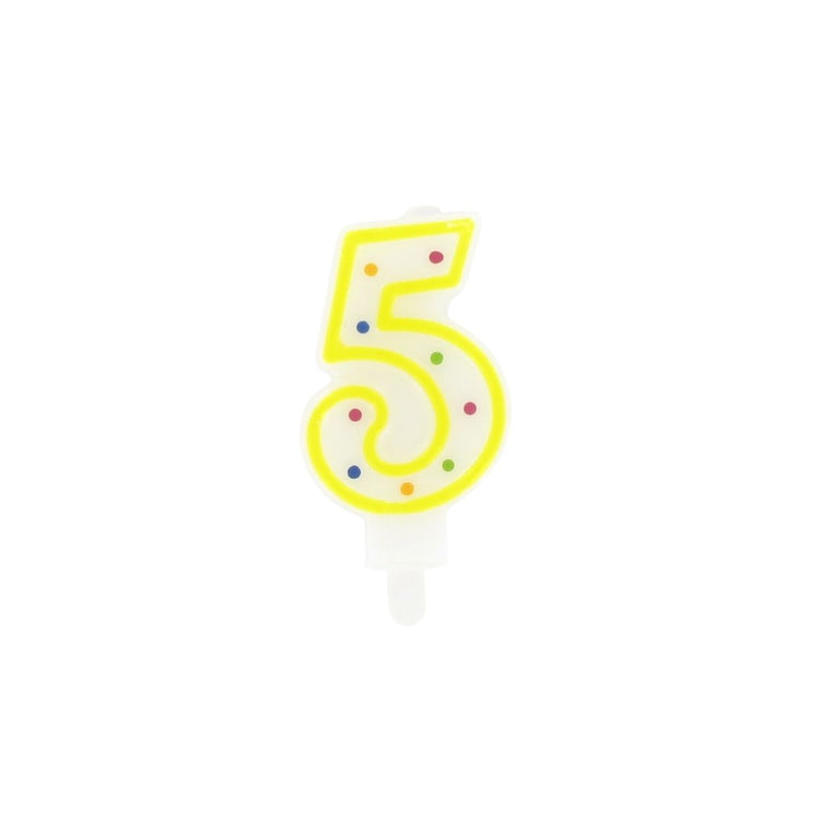 Bougie anniversaire chiffre 5 Fackelmann Rio Party