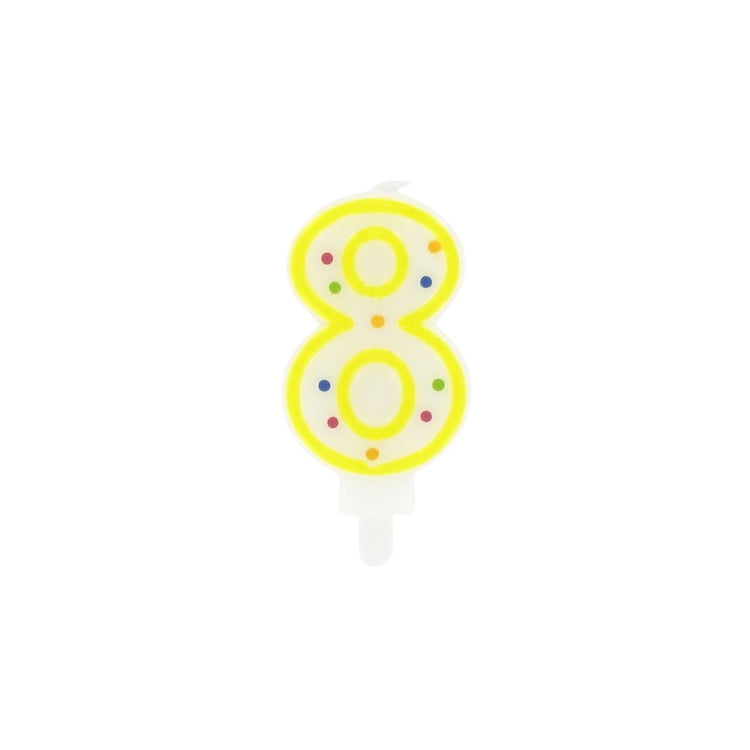 Bougie anniversaire chiffre 8 Fackelmann Rio Party