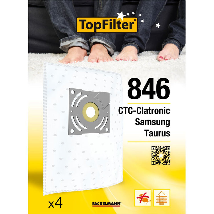 Lot de 4 sacs aspirateur Tornado et Samsung TopFilter Premium