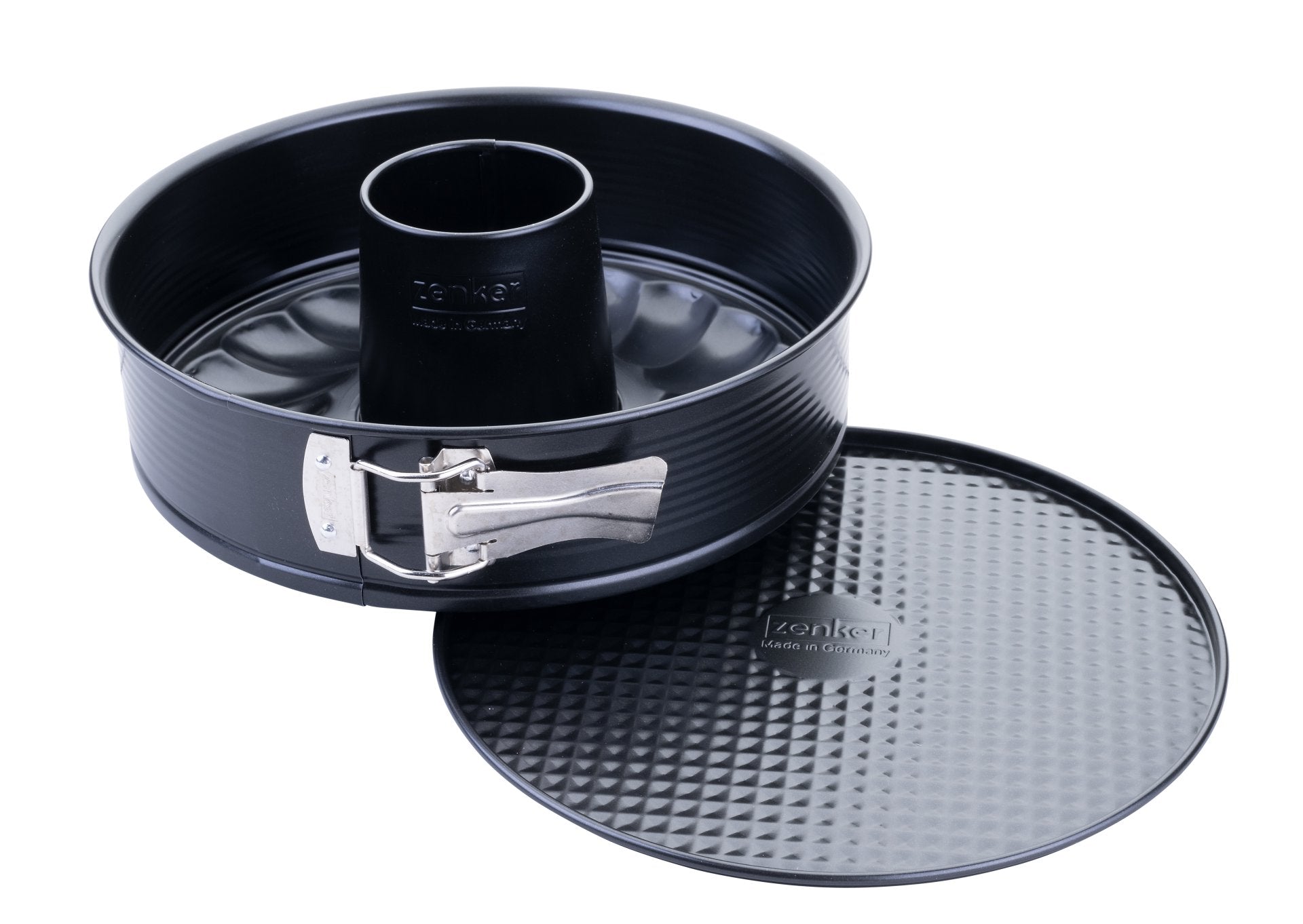 Moule à Manqué Fackelmann 26 Cm En Acier émaillé Noir - Pour Gâteaux, Résistant Jusqu'à 250°C, Compatible Lave-vaisselle