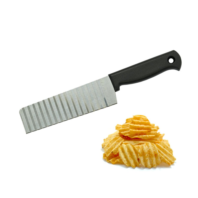 Couteau à lame ondulée pour frites, légumes et fruits Nirosta
