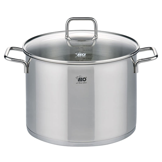 Marmite en inox avec couvercle en verre 26 cm Elo Citrin
