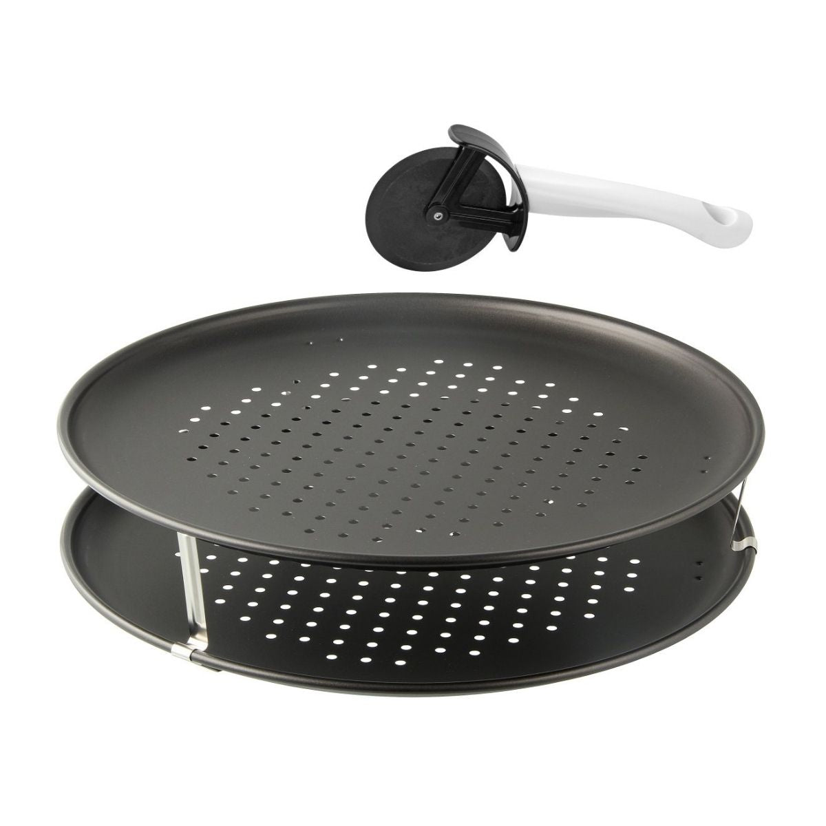 Lot De 2 Plaques à Pizza Perforées Rondes, Four Et Barbecue 32 Cm FM Professional Barbecue