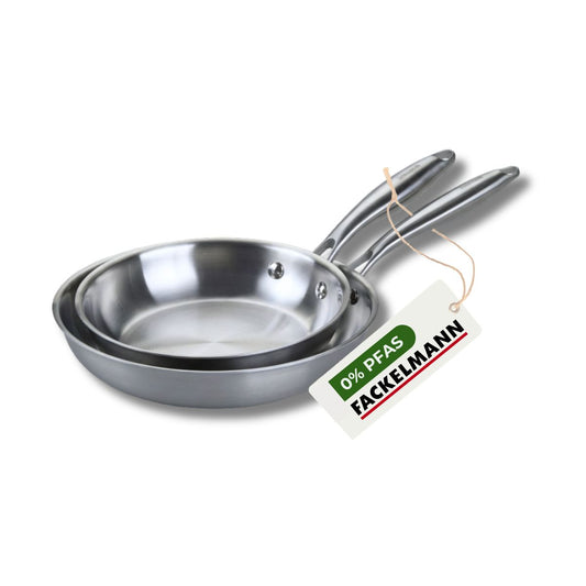 Set de 2 poêles de cuisson 20/28 cm en inox sans PFAS Fackelmann Vita3