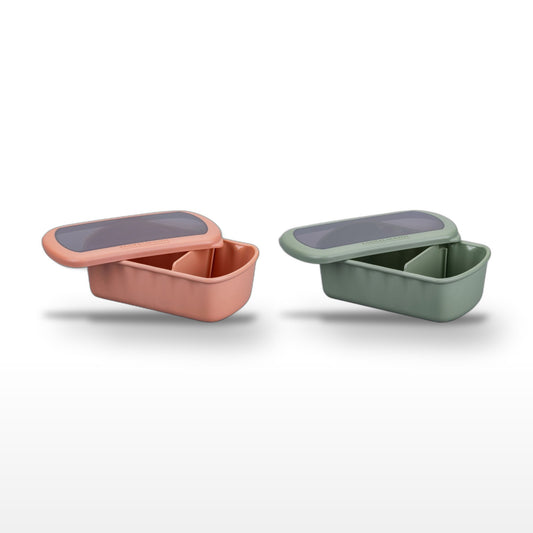 Lot de 2 lunch box 1L avec 2 ustensiles de cuisine Fackelmann Storage