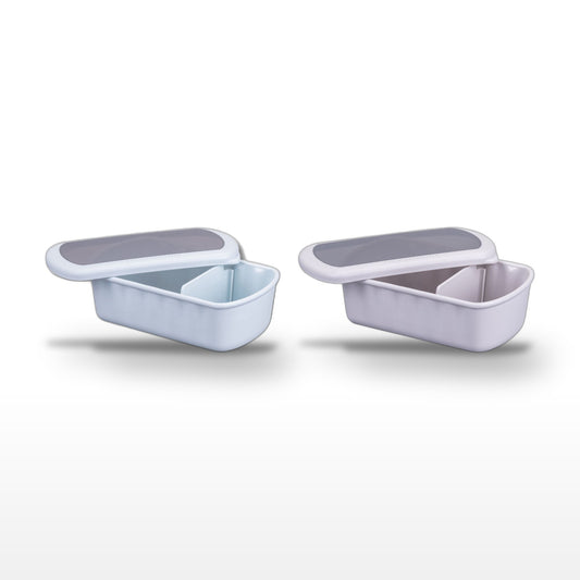 Lot de 2 lunch box 1L avec 2 ustensiles de cuisine Fackelmann Storage