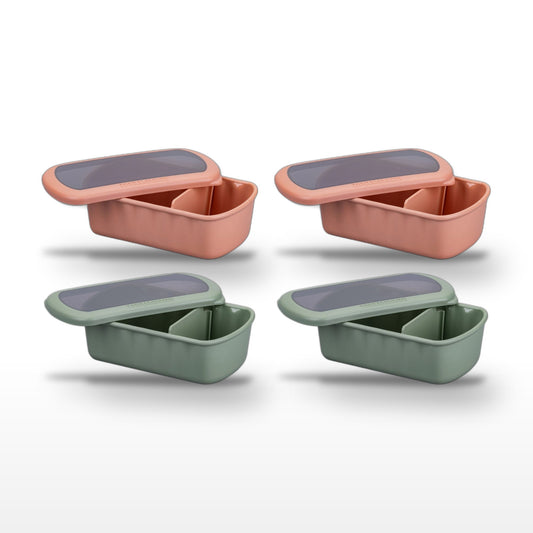 Lot de 4 lunch box 1L avec compartiments Fackelmann Storage