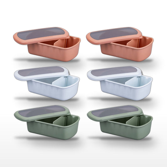 Lot de 6 lunch box 1 L avec 6 ustensiles de cuisine Fackelmann Storage