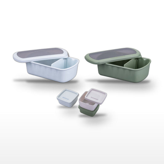 Lot de 2 lunch box 1L avec 3 boîtes à sauce Fackelmann Storage