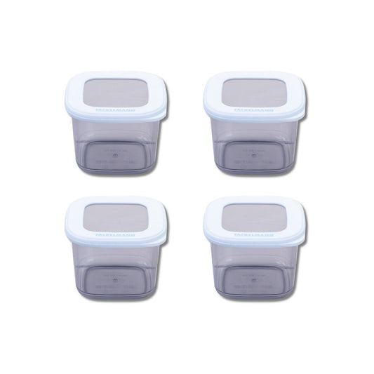Lot de 4 boîtes hermétiques 0,55L avec 4 ustensiles de cuisine Fackelmann Storage