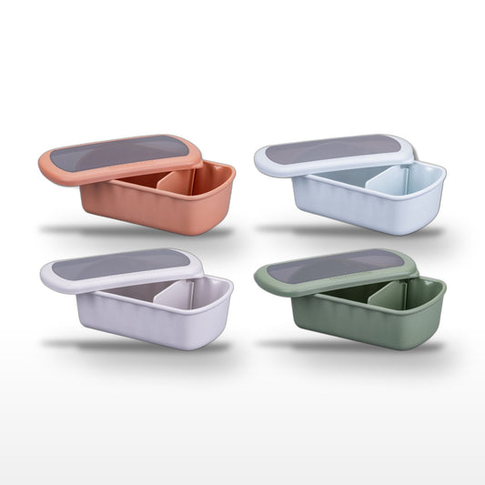Lot de 4 boîtes repas 20,5 cl avec 4 ustensiles de cuisine Fackelmann Storage