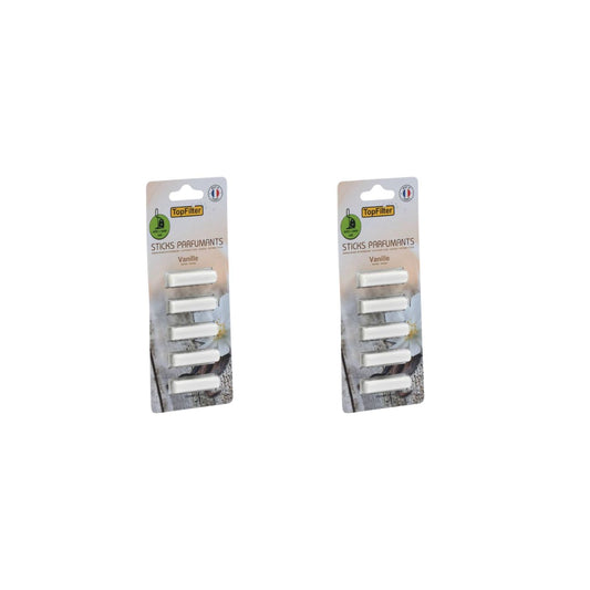 Lot de 2 désodorisants aspirateur avec 2 sticks parfum Vanille Top Filter Accessoires