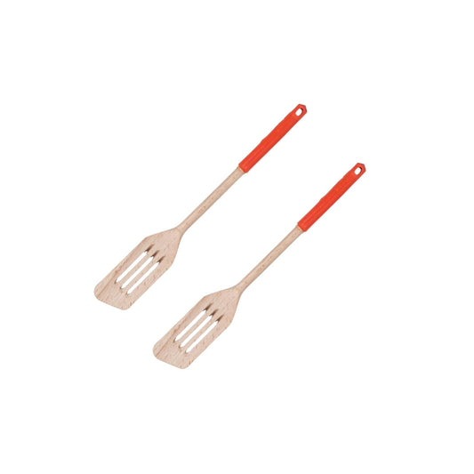 Ensemble de 2 Spatules de cuisine ajourée 34 cm Fackelmann Wood Edition