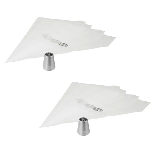 Ensemble de 8 poches à douille et embout cristal de glace en inox Dr.Oetker Baker Edition