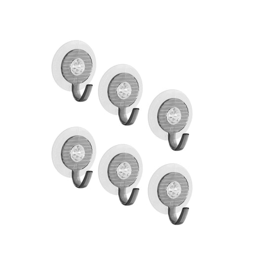 Crochets ventouses en plastique lot de 6, dimensions 4,5 cm Fackelmann Tecno