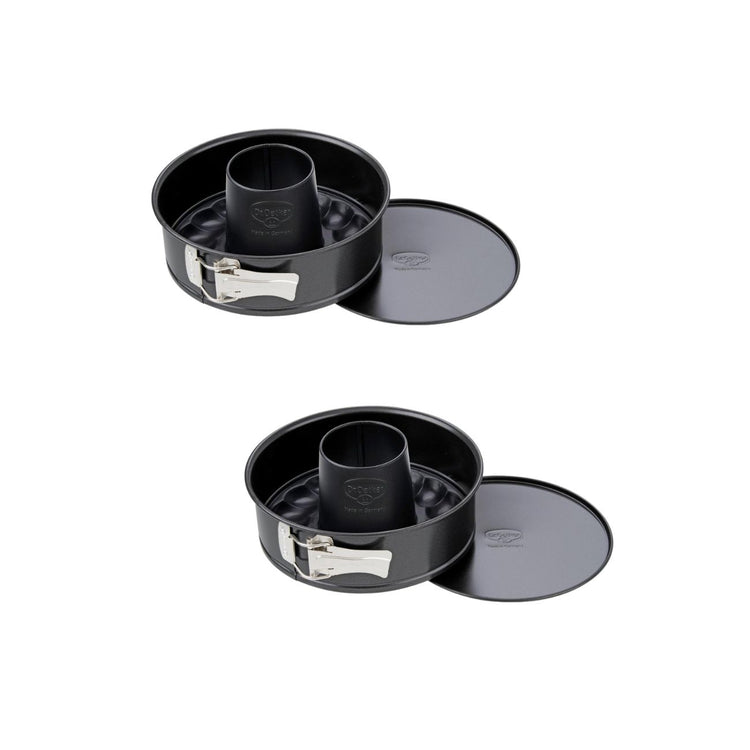 Ensemble de 2 Moules à manqué à charnière avec fond à savarin 20 cm Dr Oetker Back Freude