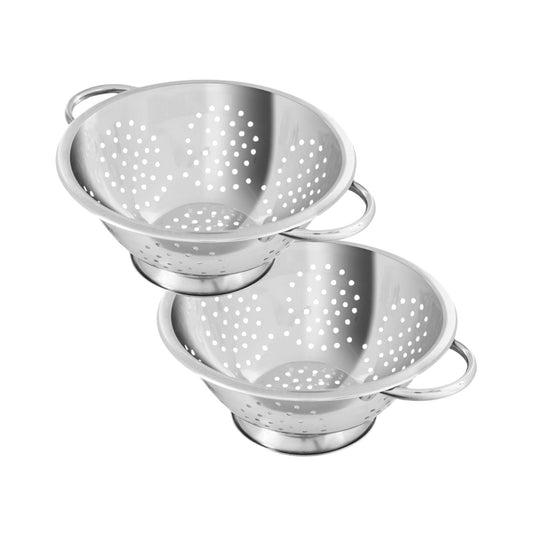 Ensemble de 2 Passoires inox 24 cm avec anses Fackelmann