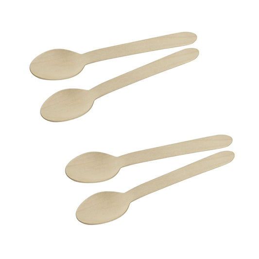 Set de 2 ustensiles de cuisine cuillère à café en bois Fackelmann Nature FSC