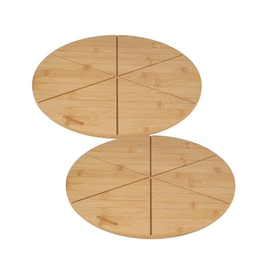 Ensemble de 2 Planches à pizza avec rainures de coupe, Ø 32 cm