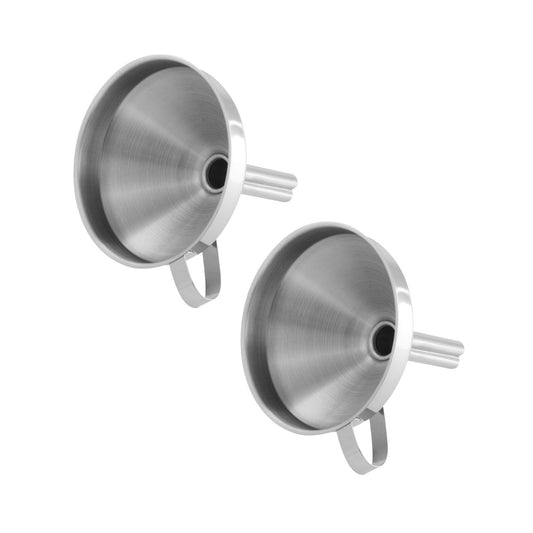 Ensemble de 2 Entonnoirs de cuisine inox 10 cm de diamètre Fackelmann