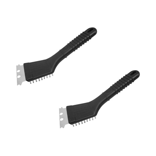 Ensemble de 2 Racloirs à plancha et brosse à barbecue 2 en 1 22 cm Fackelmann BBQ Edition