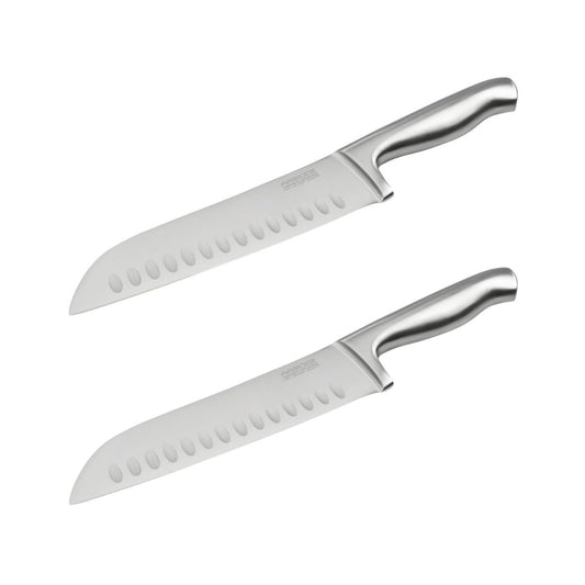 Ensemble de 2 Couteaux de cuisine Santoku lame de 18 cm Nirosta Star
