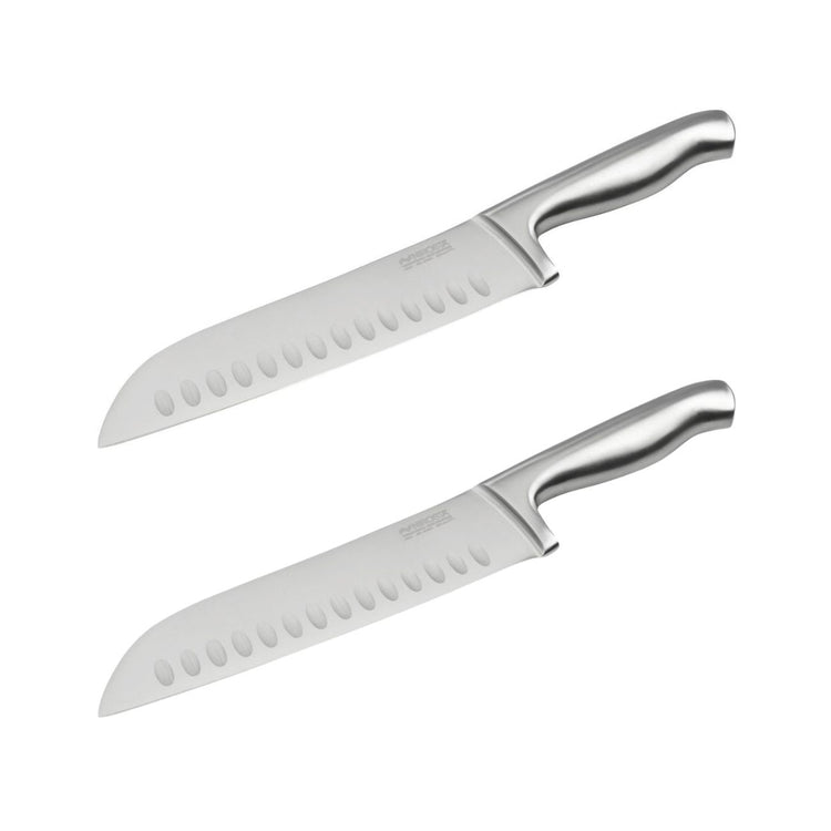 Ensemble de 2 Couteaux de cuisine Santoku lame de 18 cm Nirosta Star