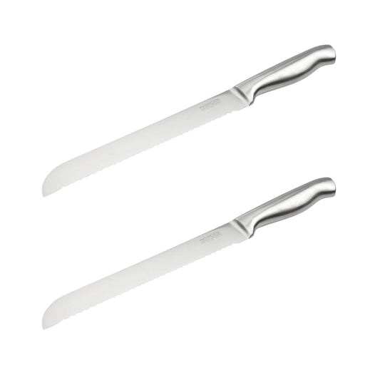 Ensemble de 2 Couteaux à pain en inox 33,5 cm en tout Nirosta
