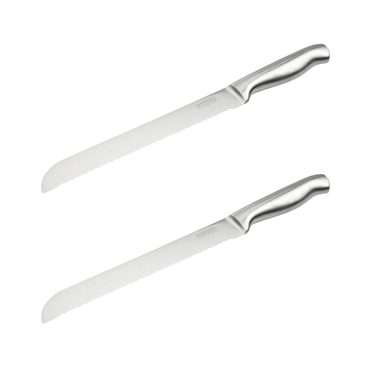 Ensemble de 2 Couteaux à pain en inox 33,5 cm en tout Nirosta