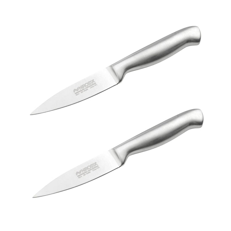 Ensemble de 2 Couteaux d'office en inox 20 cm en tout Nirosta Star