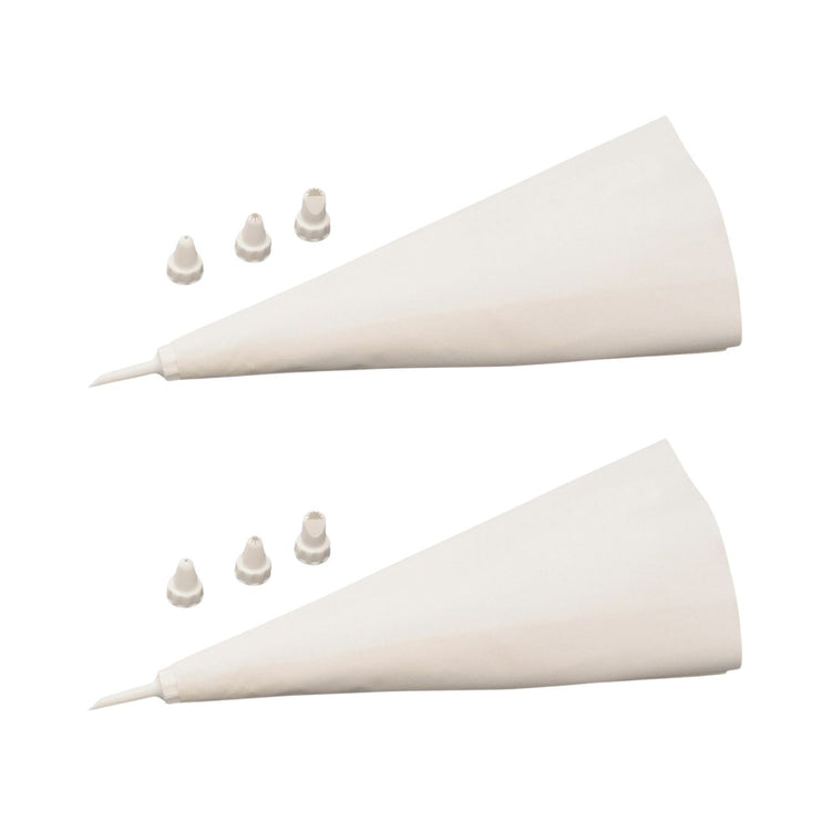 Ensemble de 2 Poches à douille réemployable et 4 embouts plastique 31 cm Zenker Smart Pastry