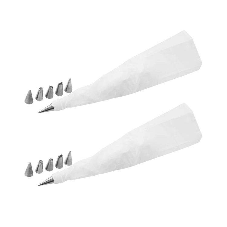 Ensemble de 2 Poches à douille et 6 embouts en inox 33 cm Zenker Smart Pastry